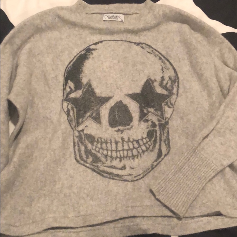 Grey Skull Sweater